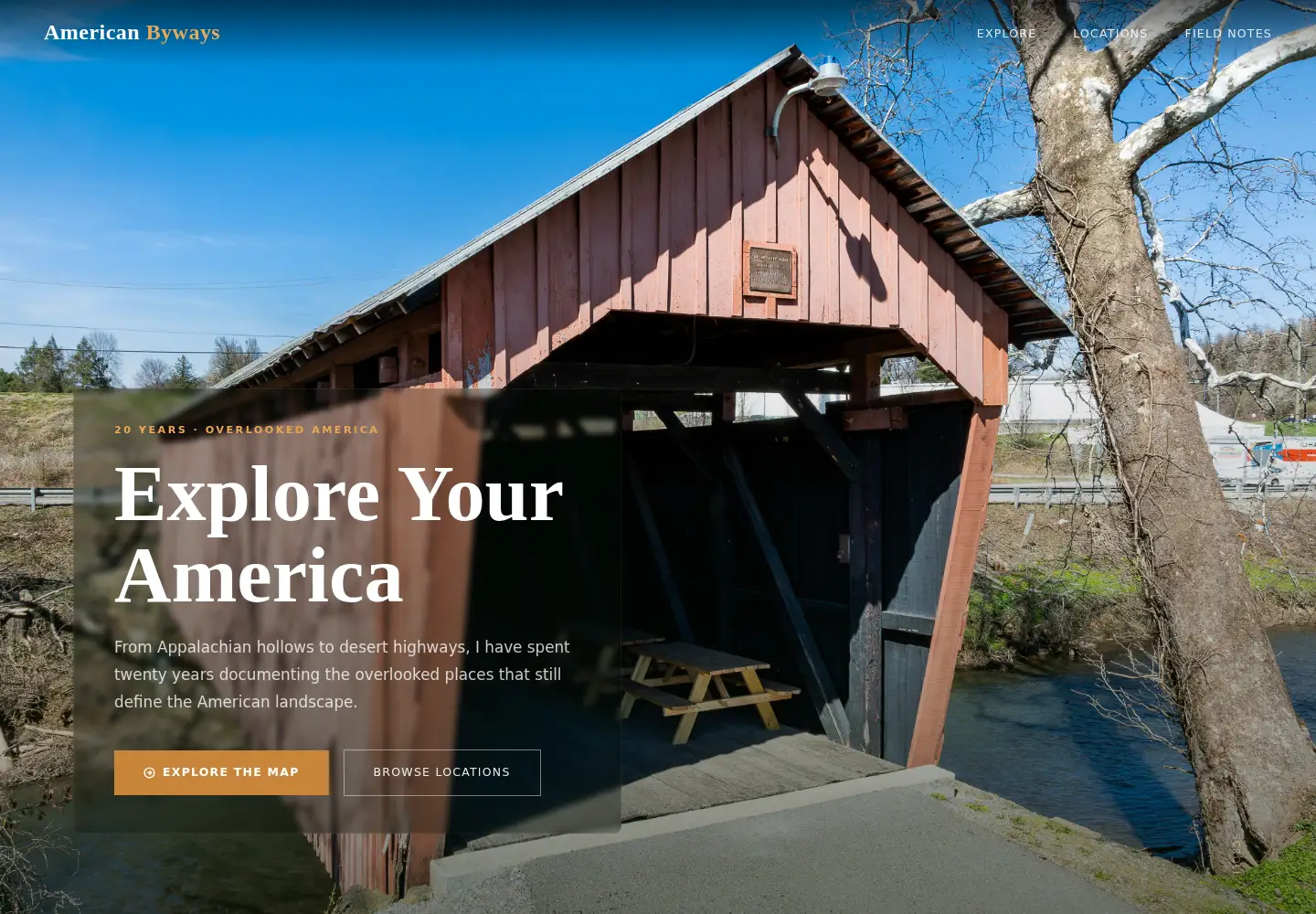 Screenshot of americanbyways.com
