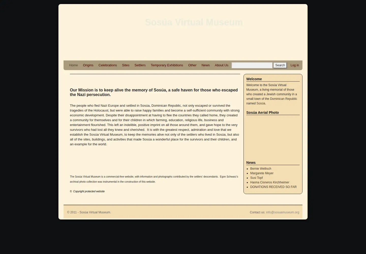 Screenshot of sosuamuseum.org