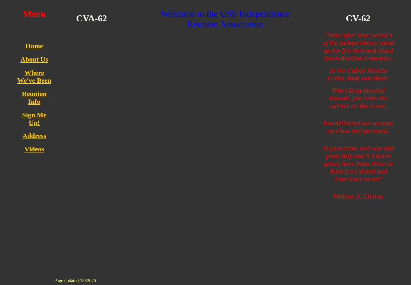 Screenshot of ussindependencecv-62.org