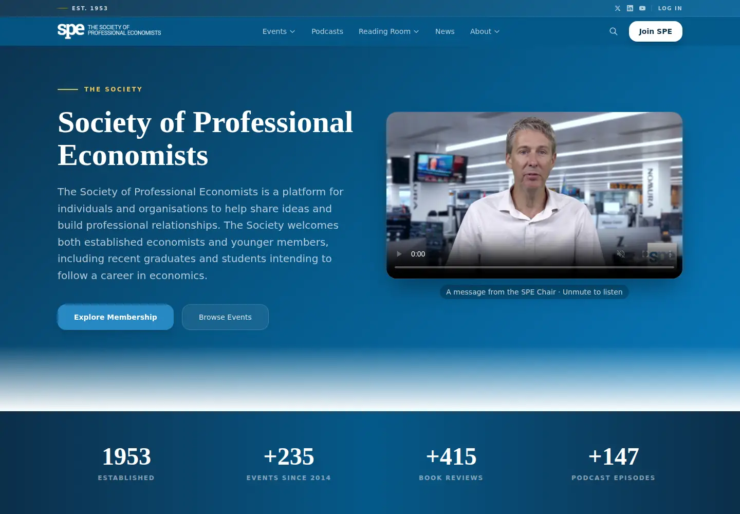 Screenshot of spe.org.uk