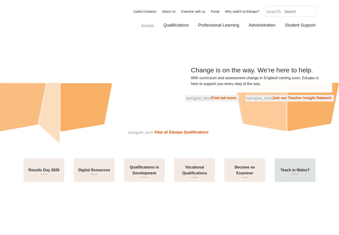 Screenshot of eduqas.co.uk