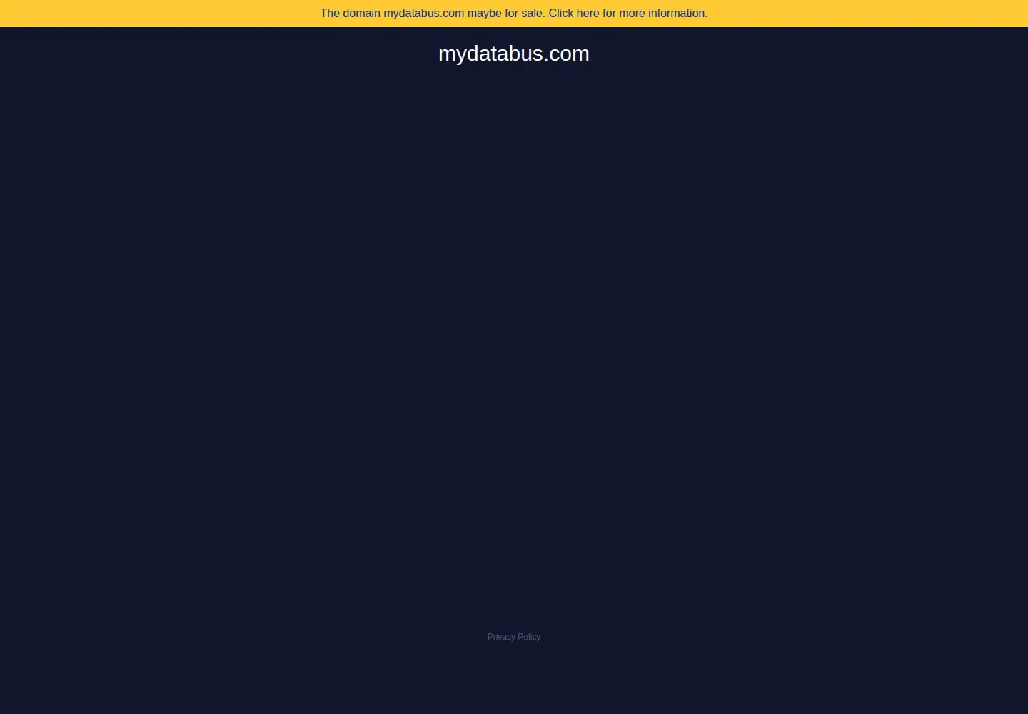 Captured homepage of mydatabus.com in the current scan