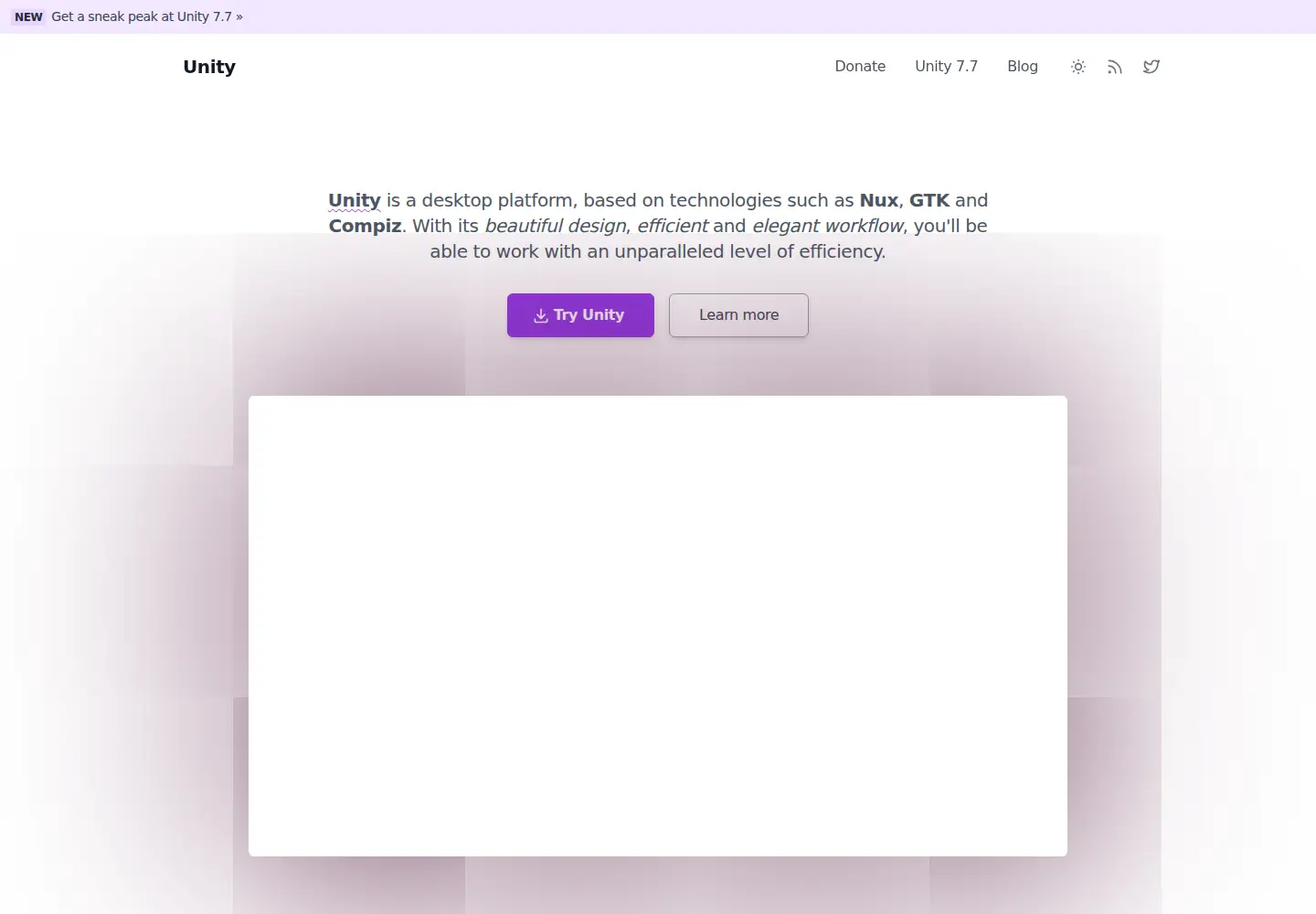 Captured homepage of unityd.org in the current scan