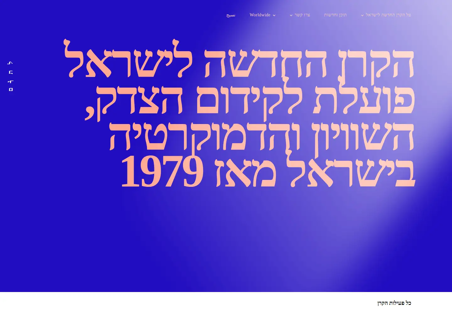 Captured homepage of nif.org.il in the current scan