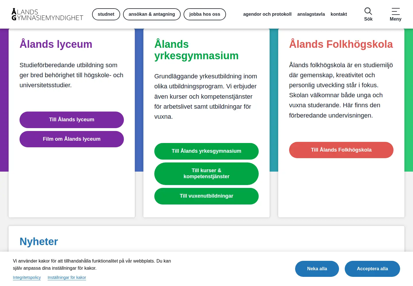Screenshot of gymnasium.ax