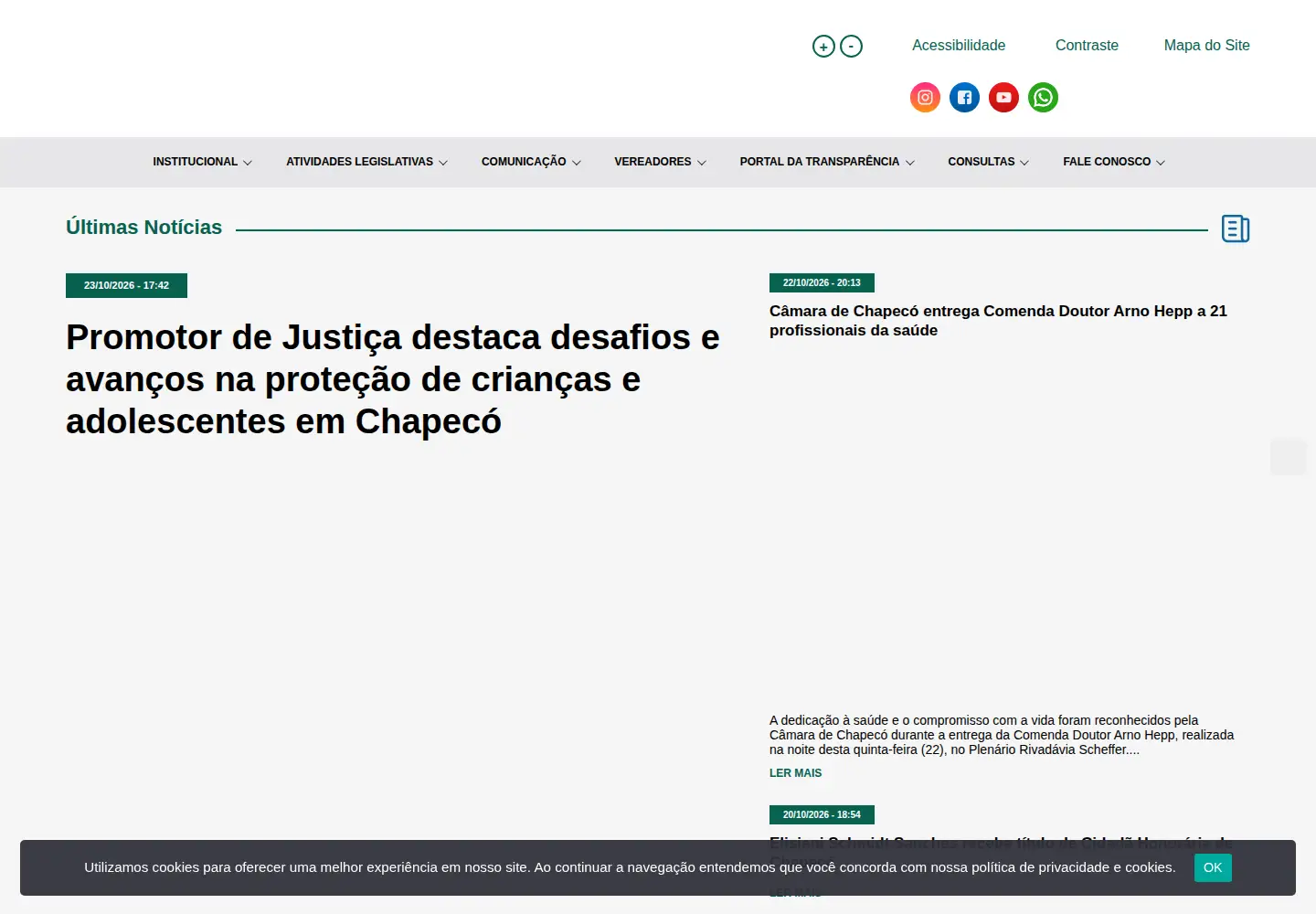 Screenshot of cmc.sc.gov.br