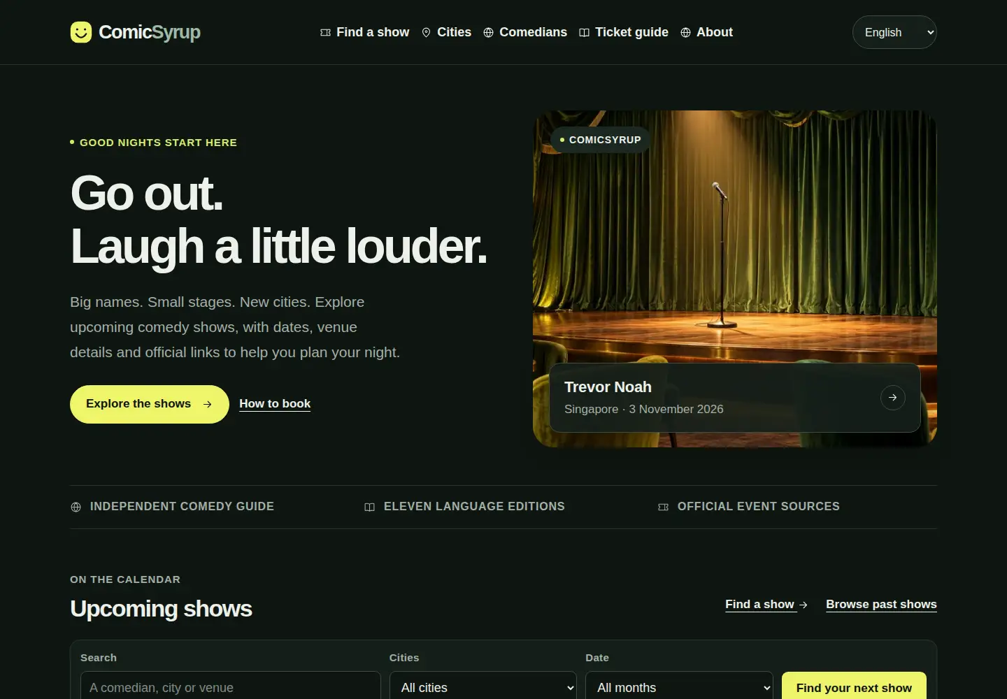 Screenshot of comicsyrup.com