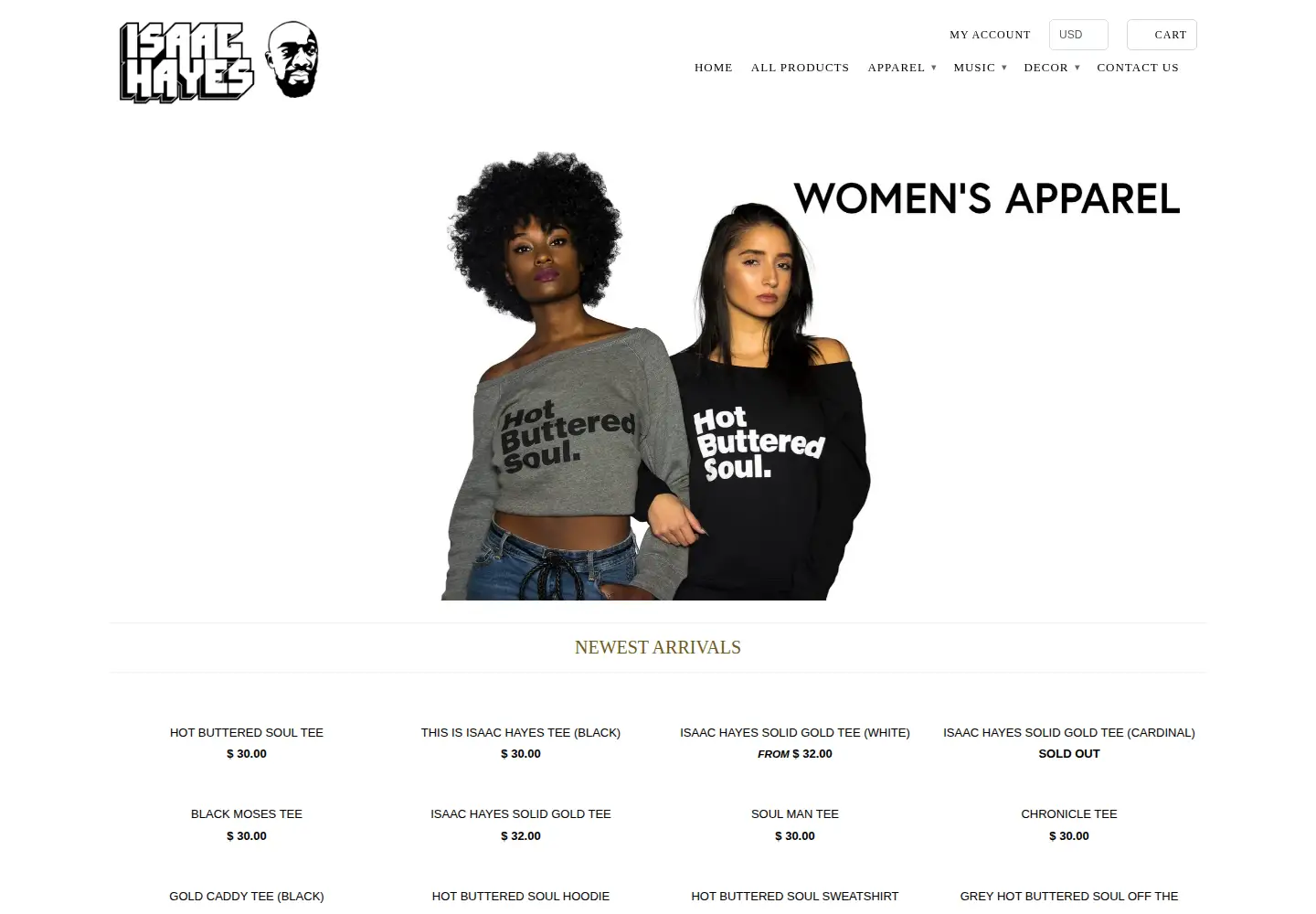Captured homepage of isaachayes.com in the current scan
