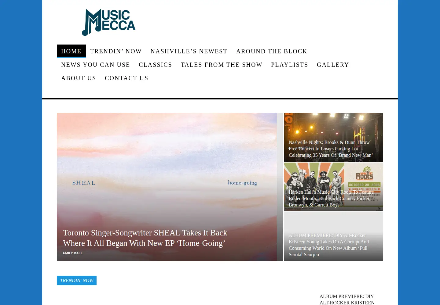 Screenshot of musicmecca.org