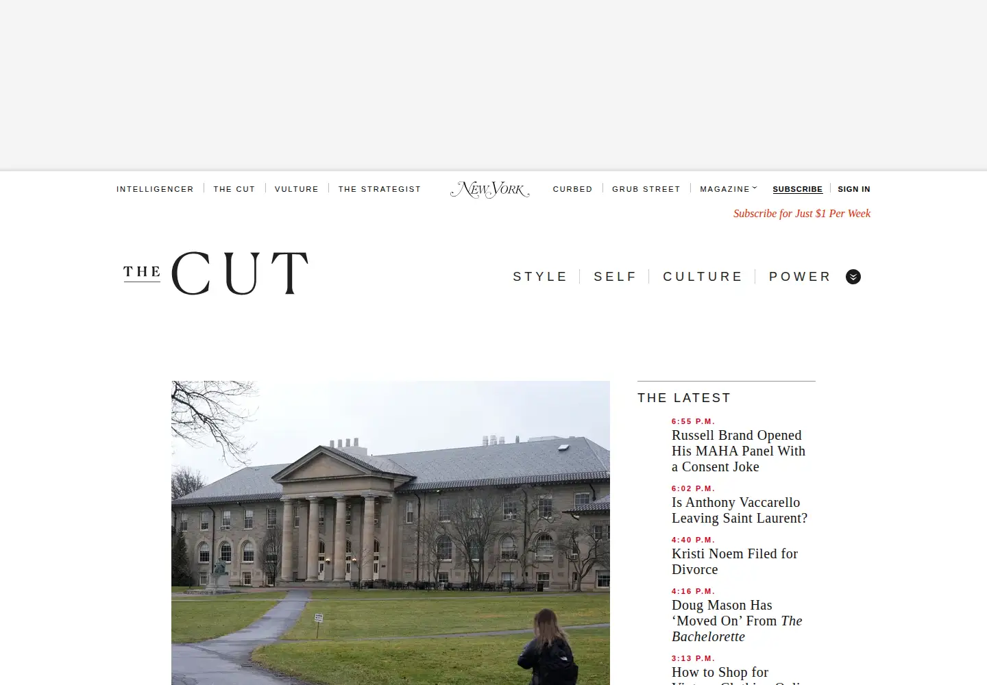 Screenshot of thecut.com