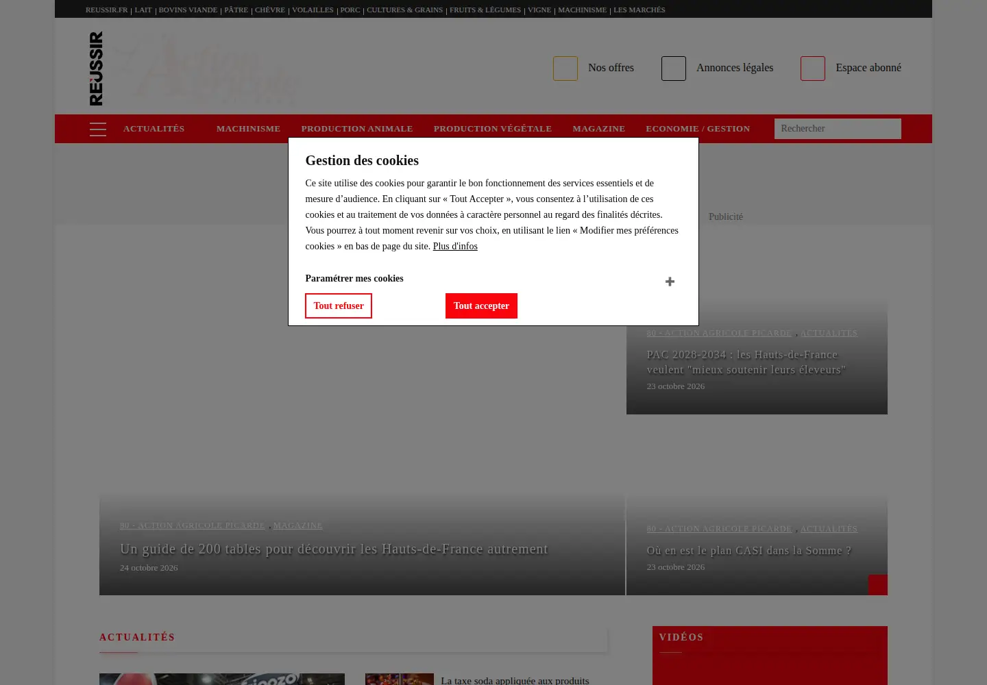 Screenshot of action-agricole-picarde.com