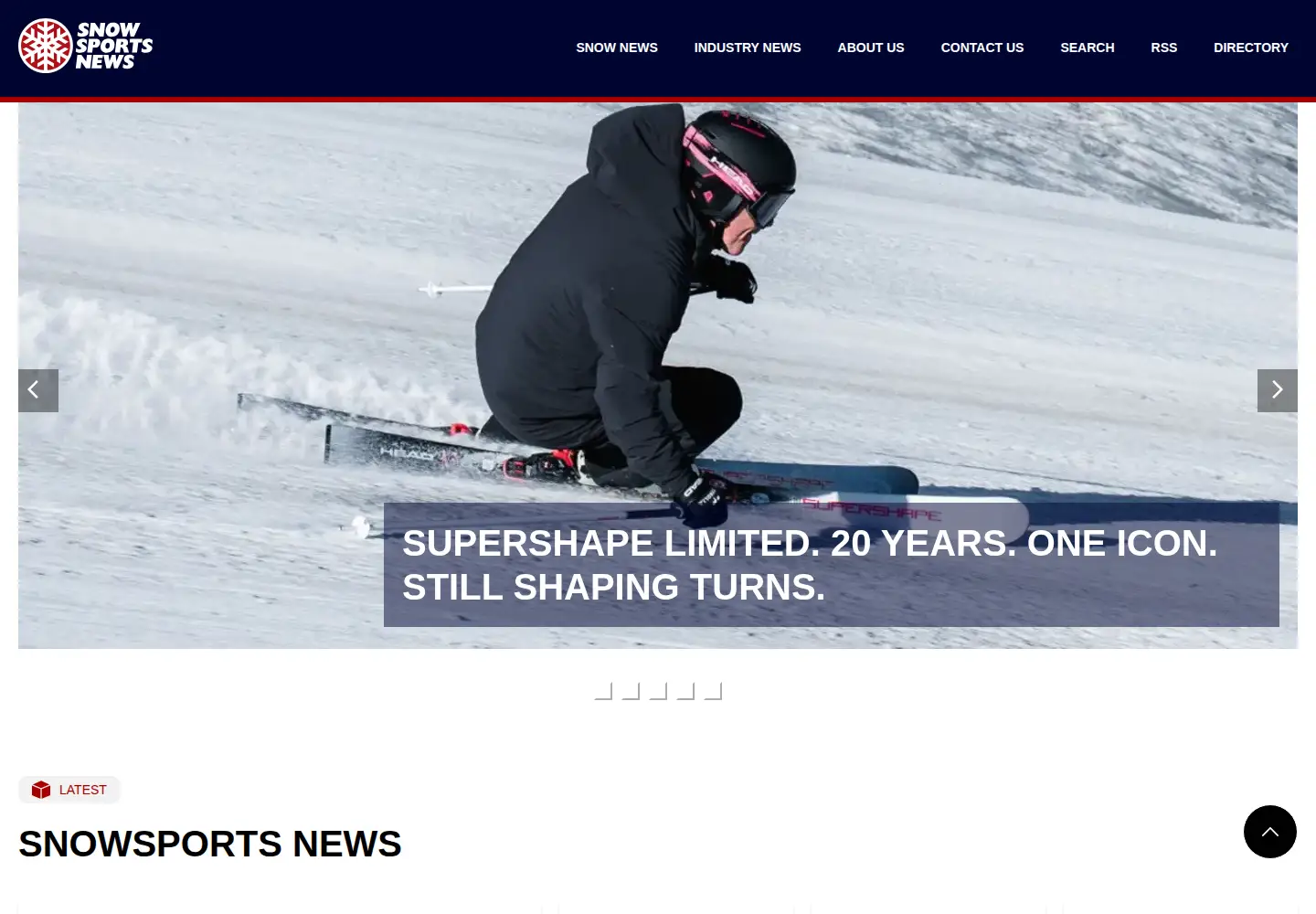 Screenshot of snowindustrynews.com