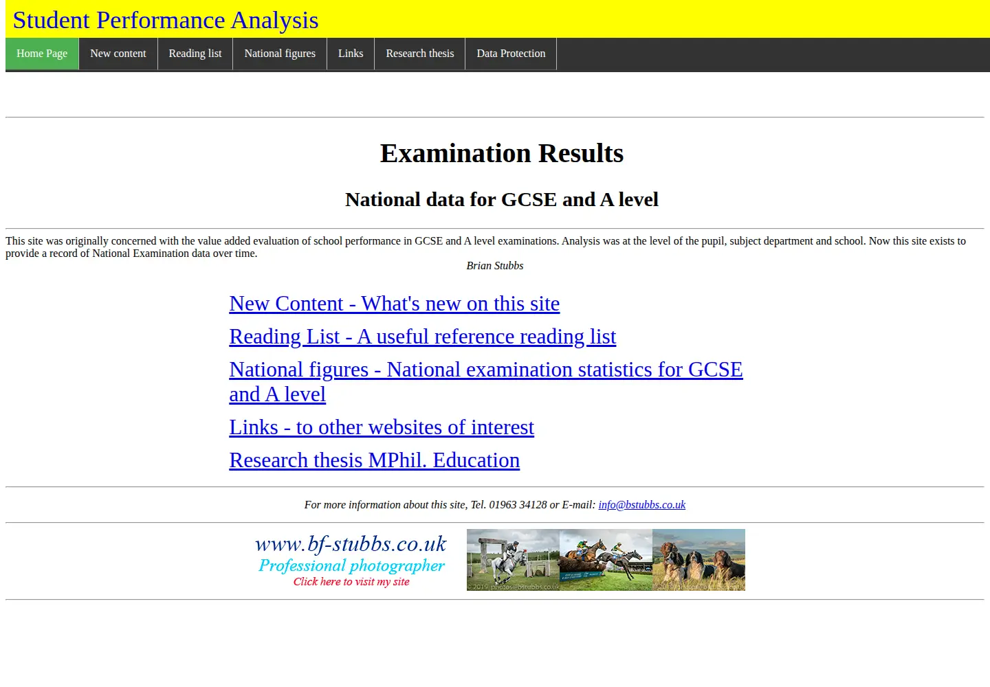 Screenshot of bstubbs.co.uk
