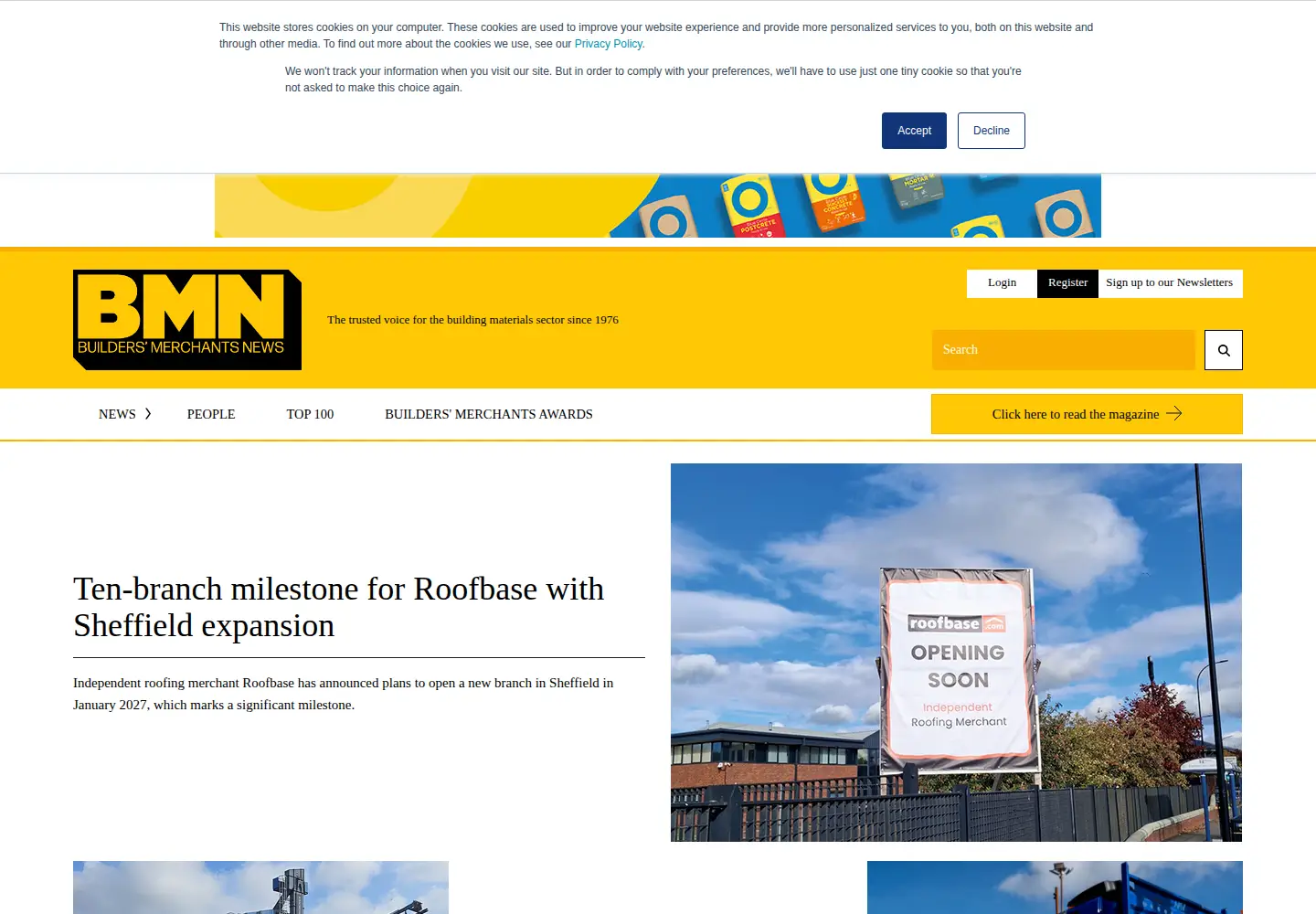 Screenshot of buildersmerchantsnews.co.uk