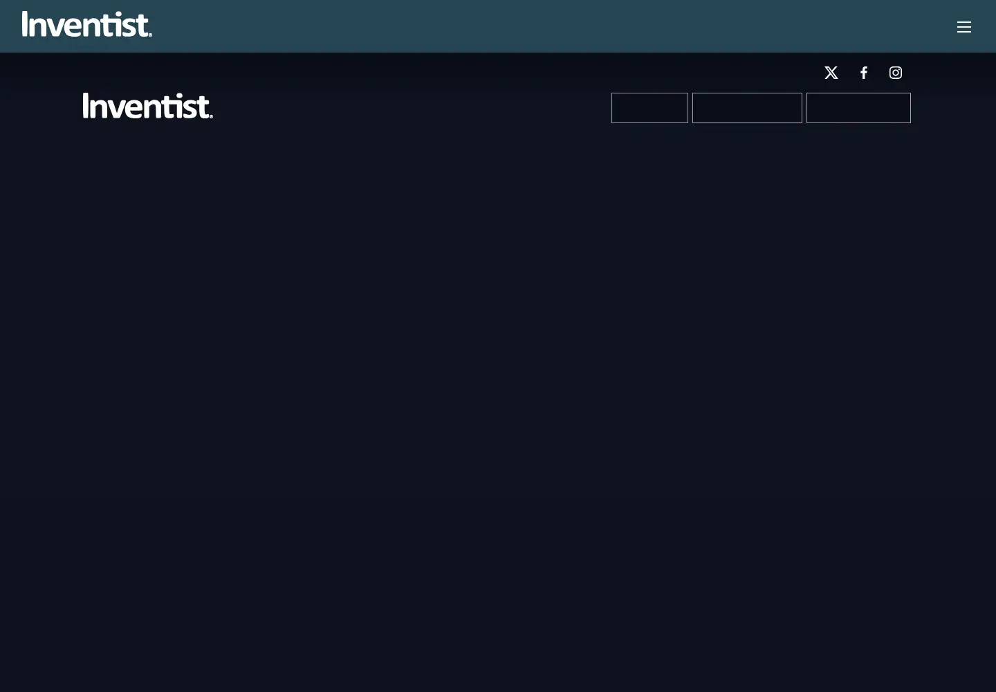 Captured homepage of inventist.com in the current scan