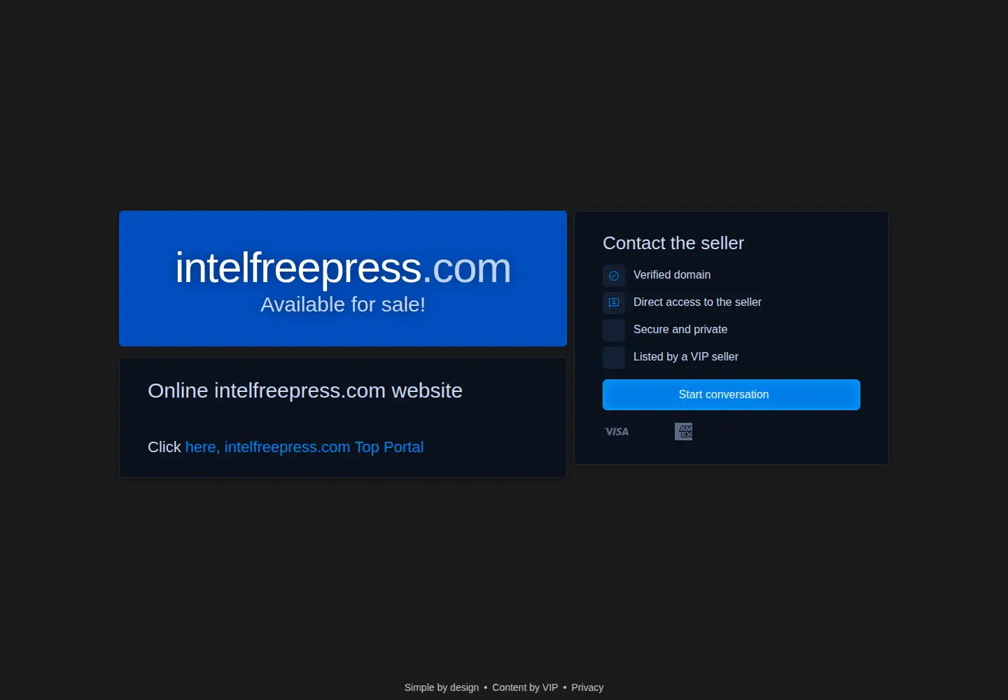 Captured homepage of intelfreepress.com in the current scan