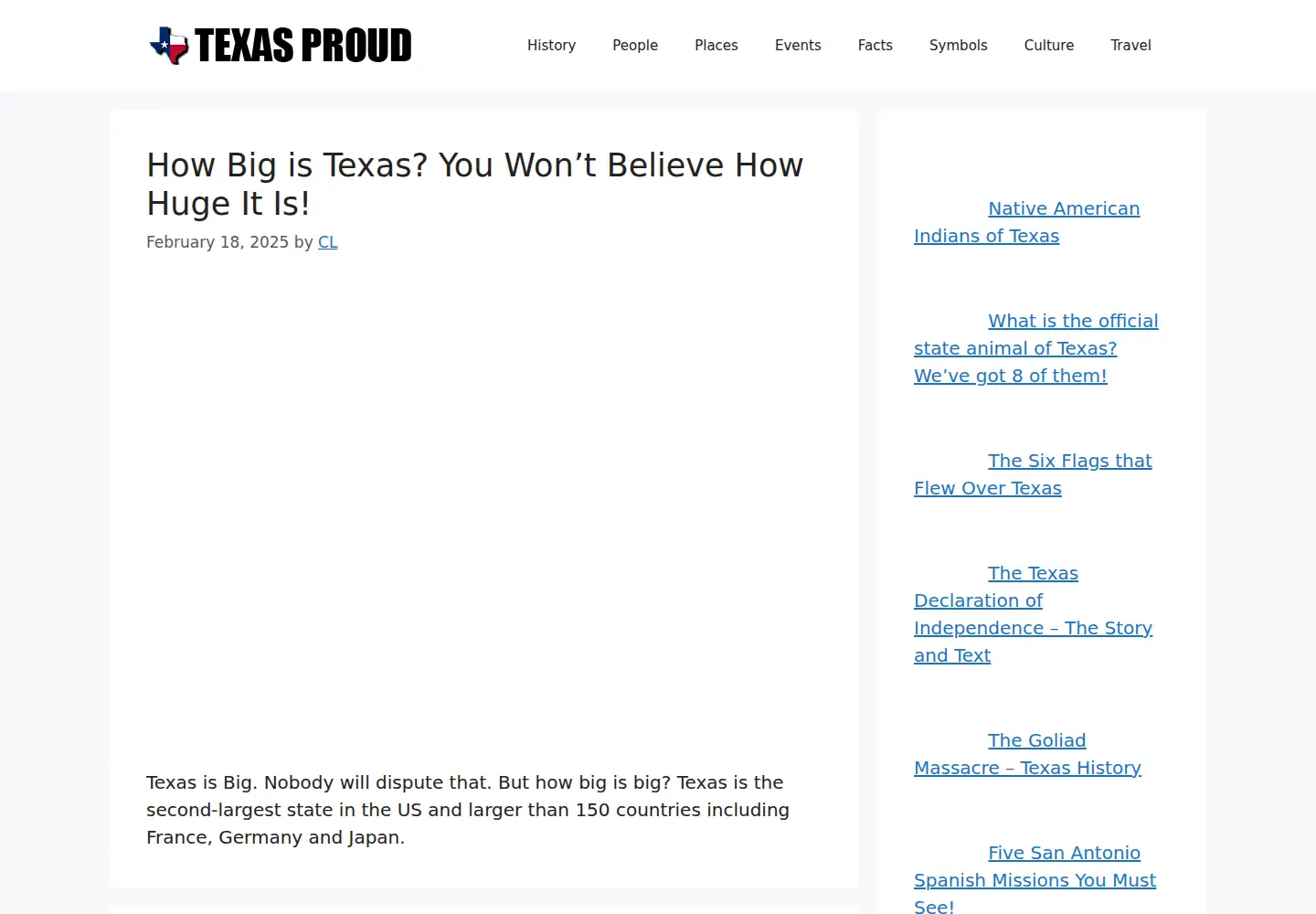 Screenshot of texasproud.com
