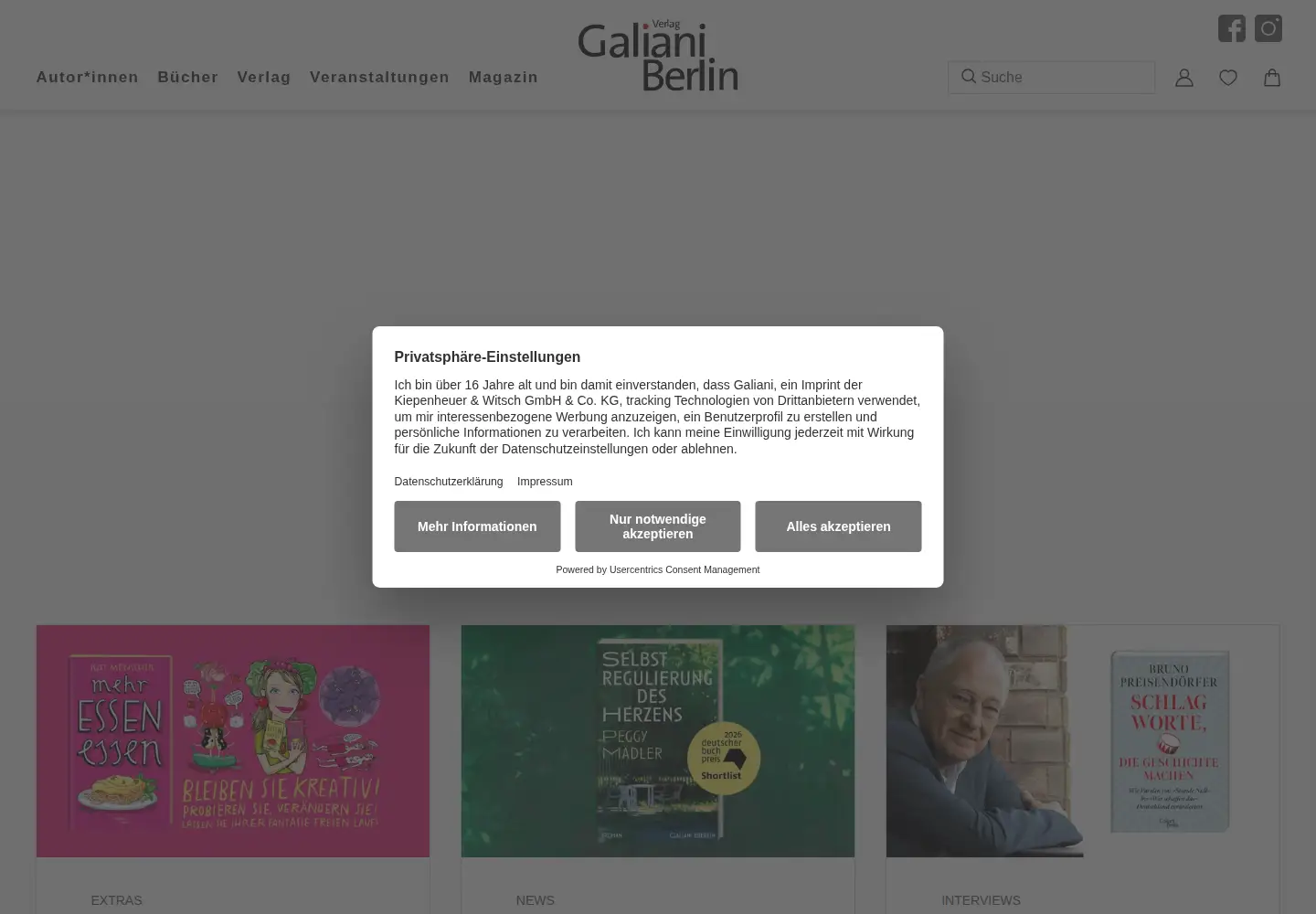 Screenshot of galiani.de