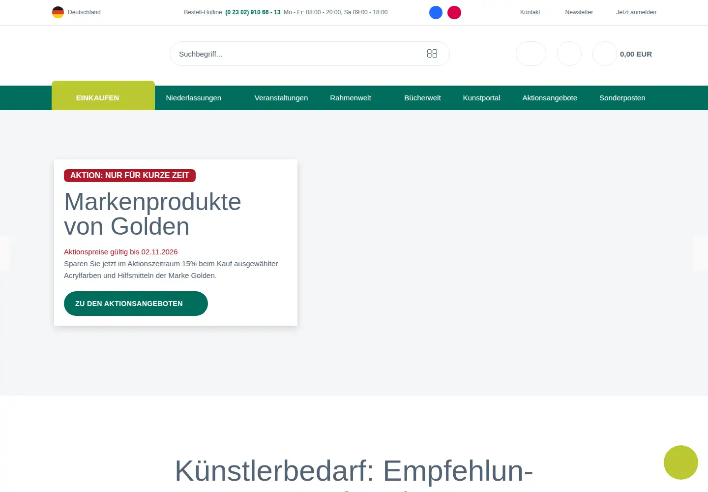 Screenshot of boesner.com