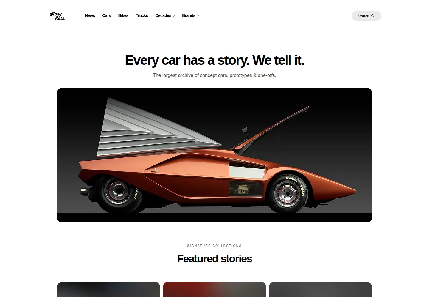 Captured homepage of story-cars.com in the current scan