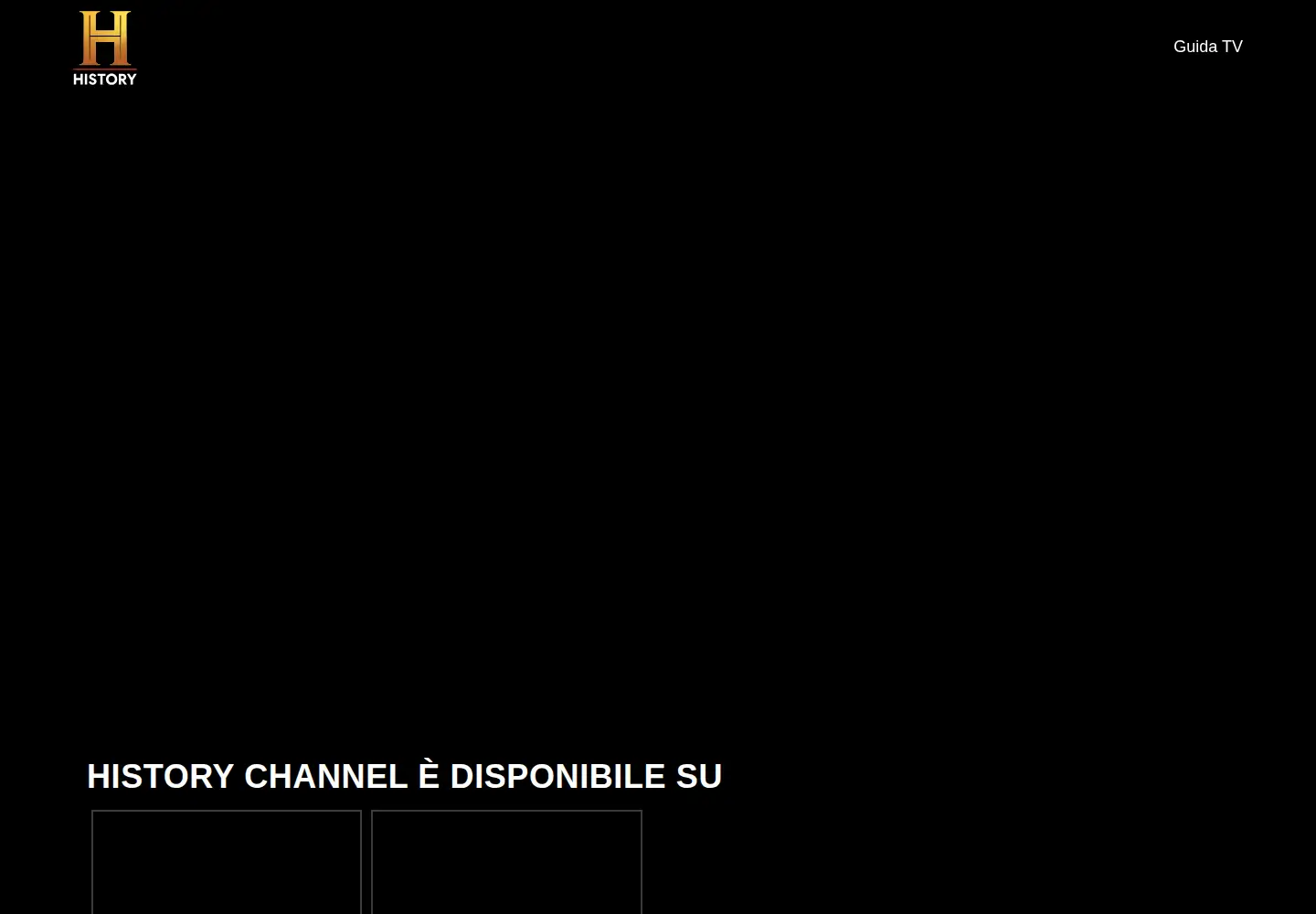 Captured homepage of historychannel.it in the current scan