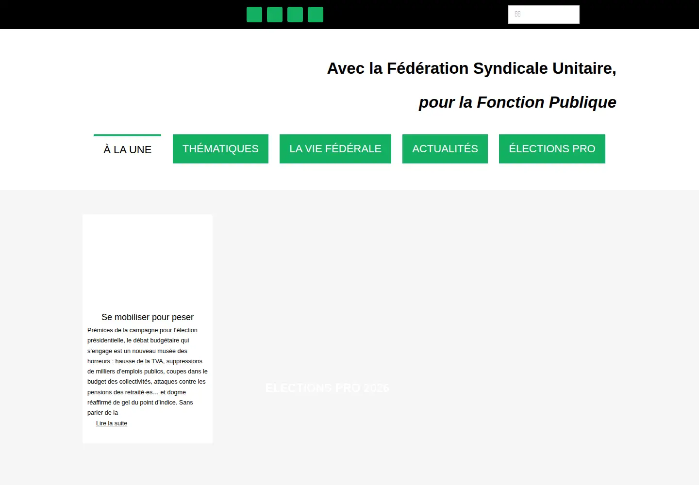 Captured homepage of fsu.fr in the current scan