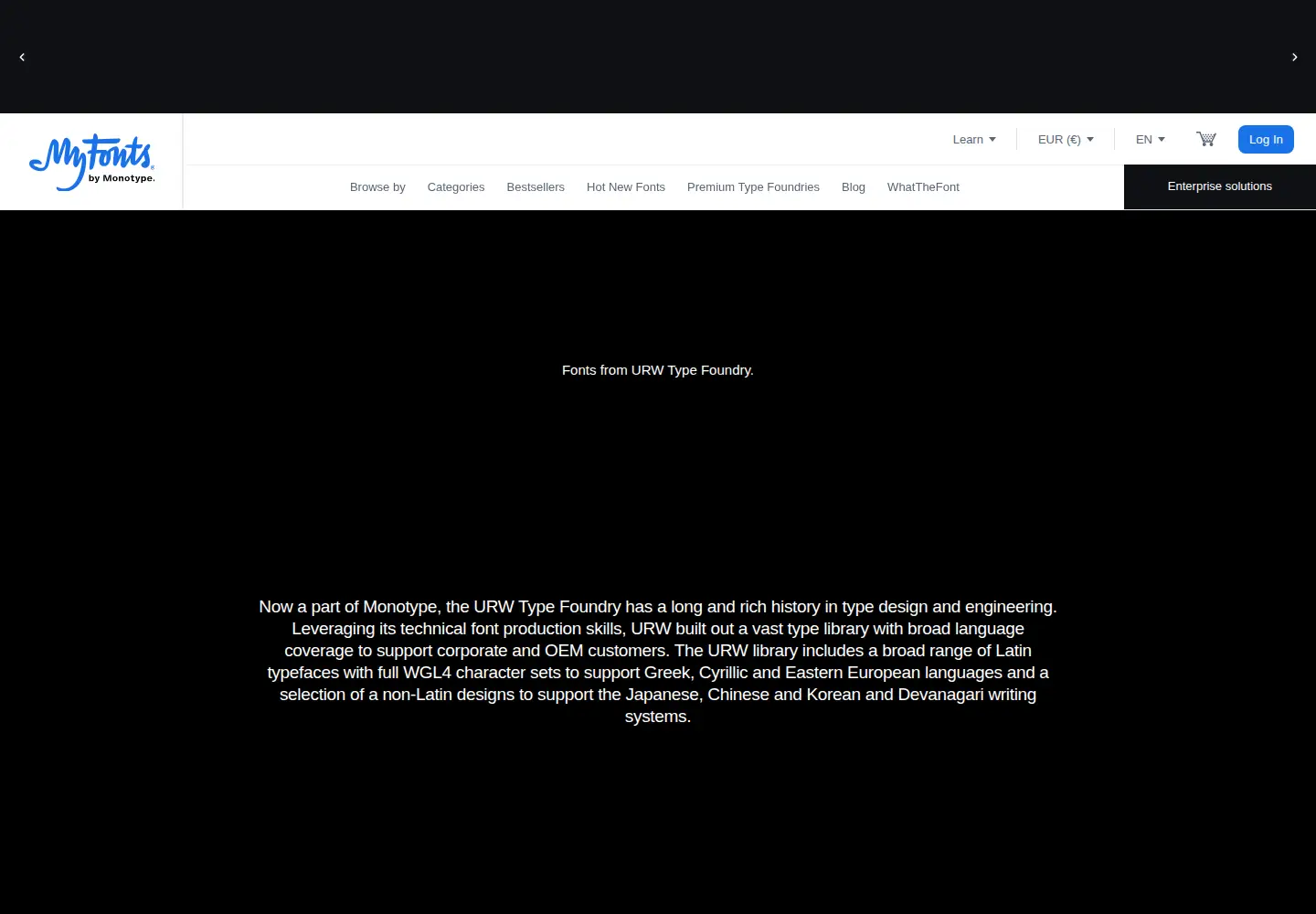 Captured homepage of urwtype.com in the current scan