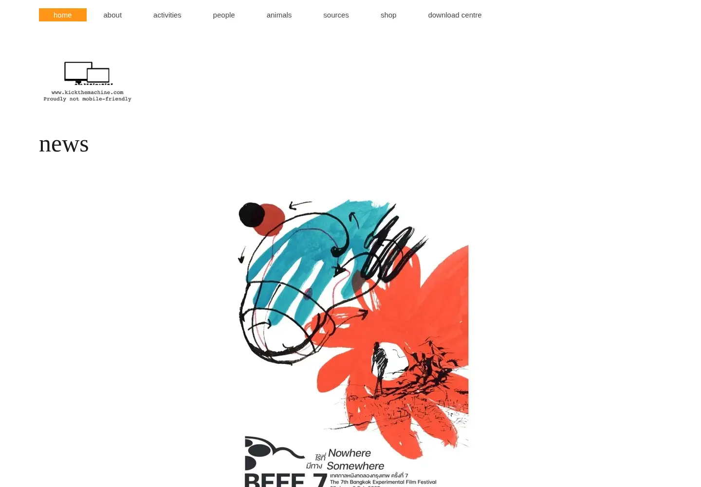 Captured homepage of kickthemachine.com in the current scan