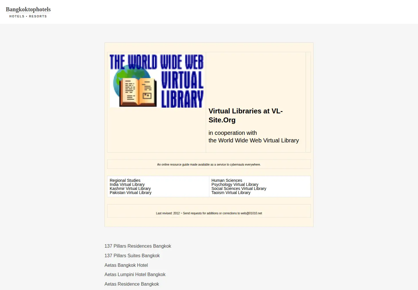 Captured homepage of vl-site.org in the current scan