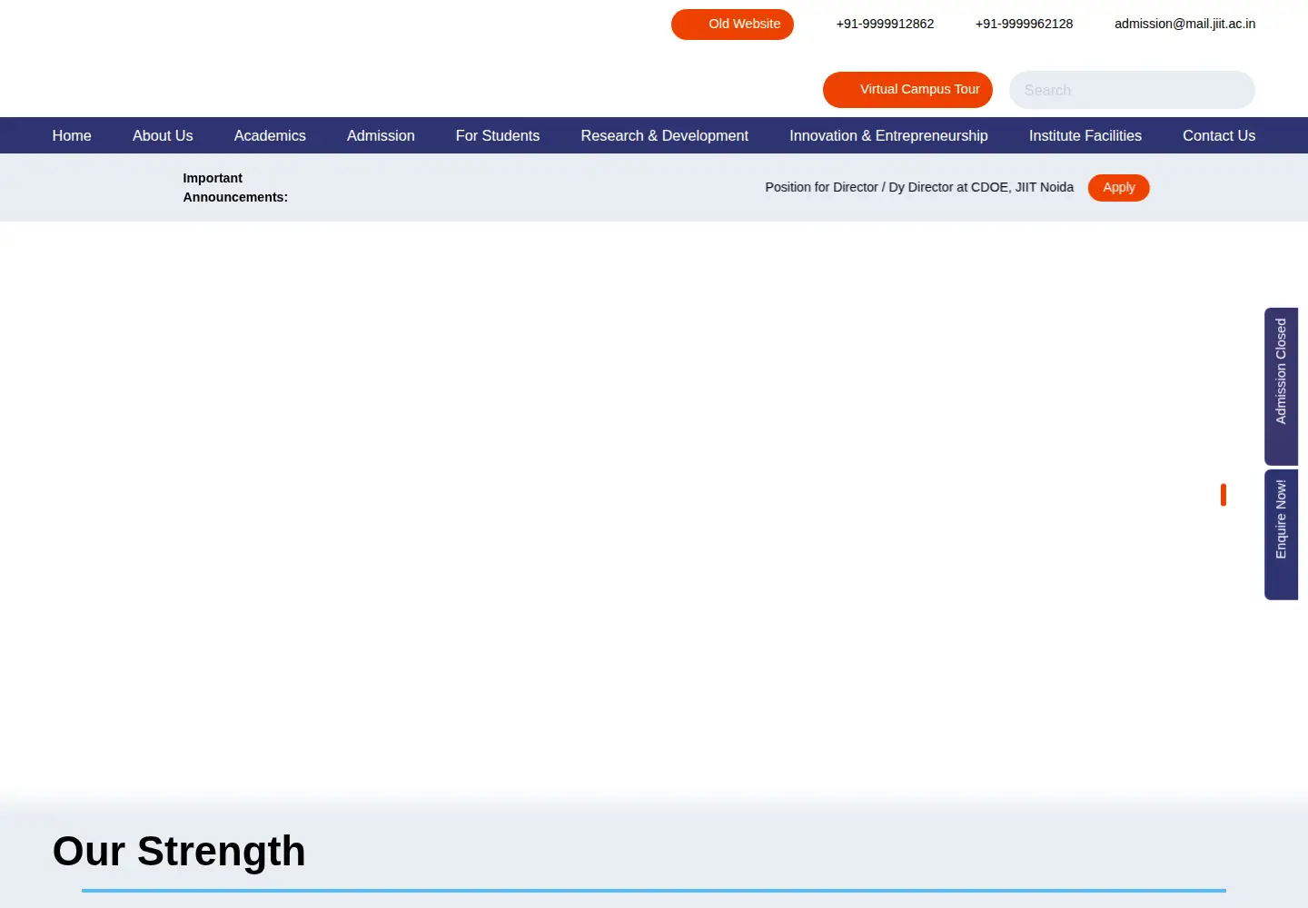 Screenshot of jiit.ac.in