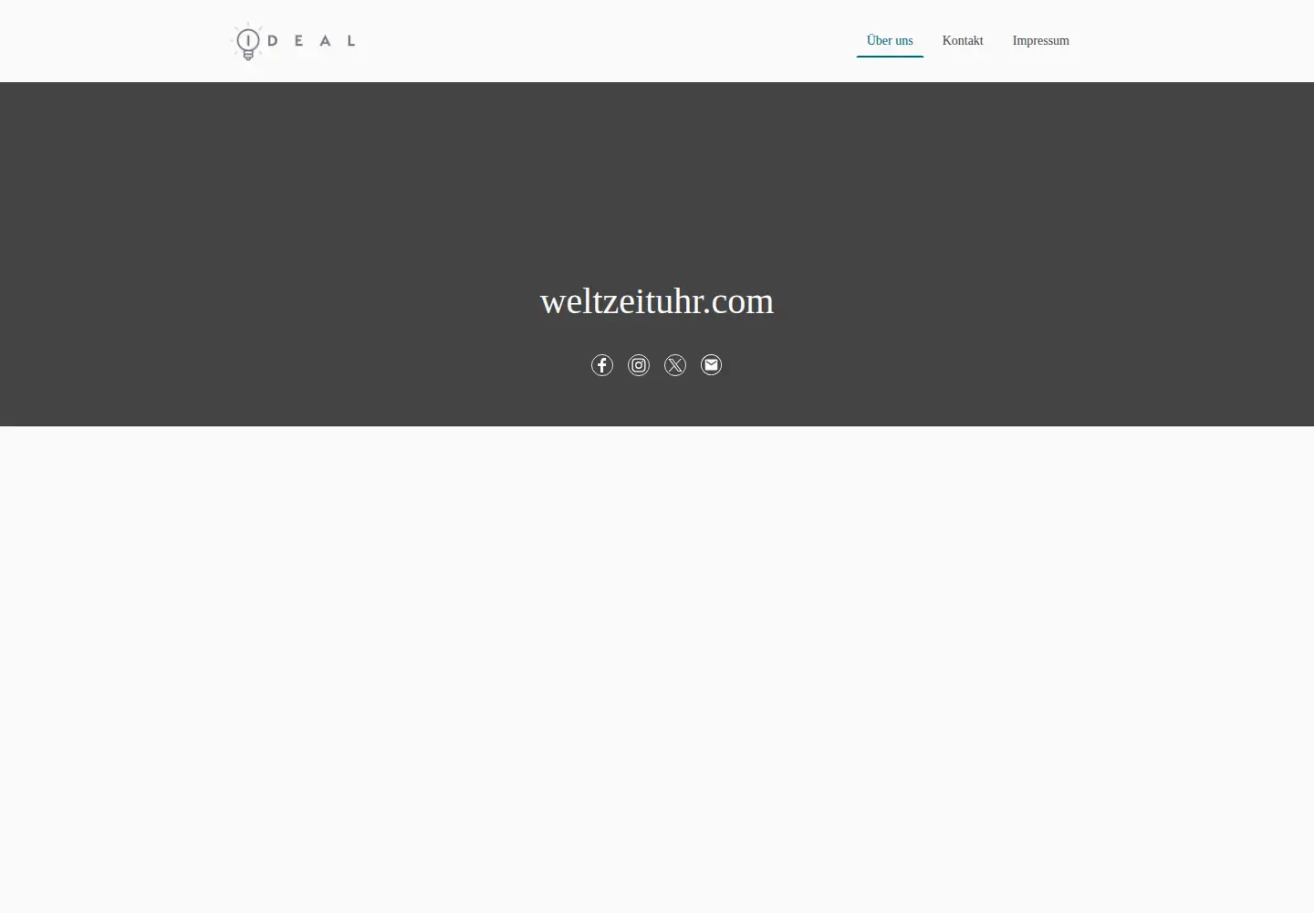 Captured homepage of weltzeituhr.com in the current scan