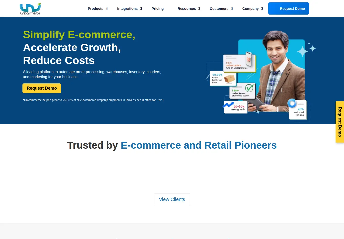Screenshot of unicommerce.com