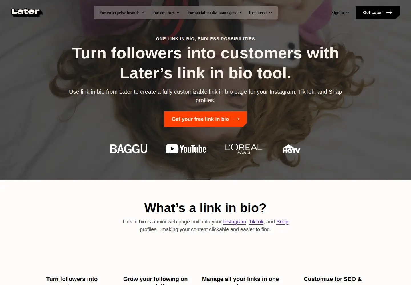 Screenshot of linkin.bio