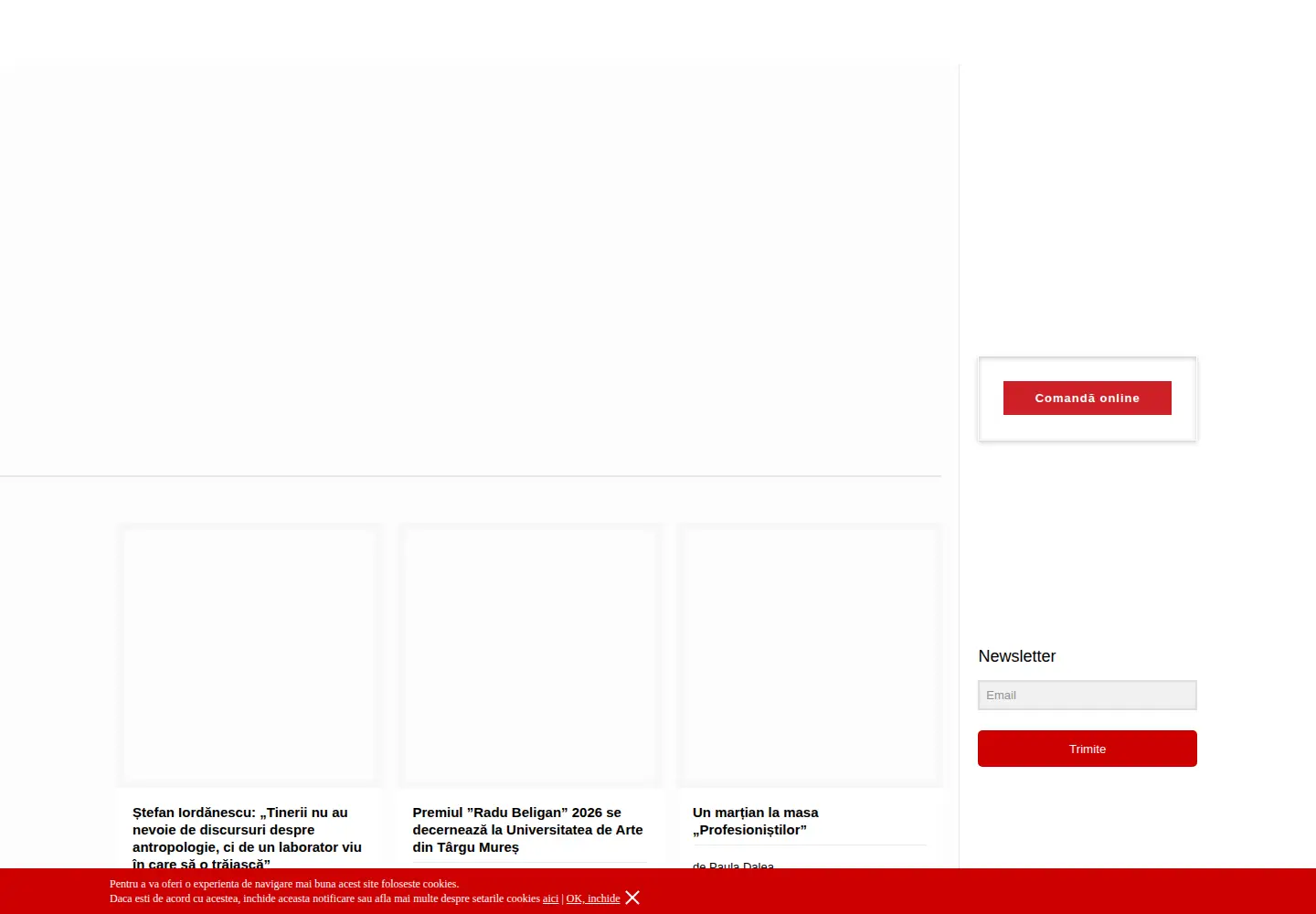 Screenshot of revistascena.ro