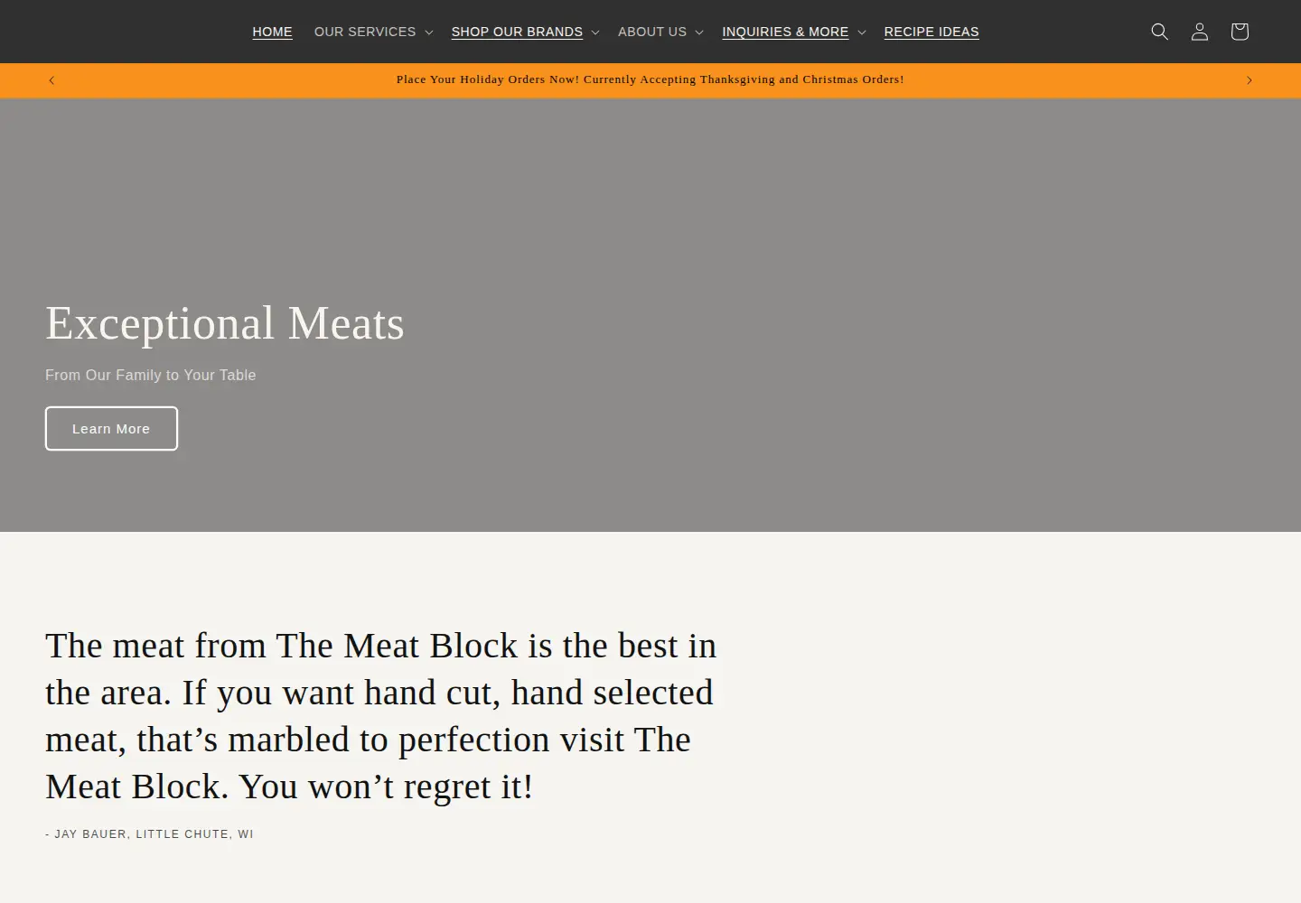 Captured homepage of baconscouts.com in the current scan