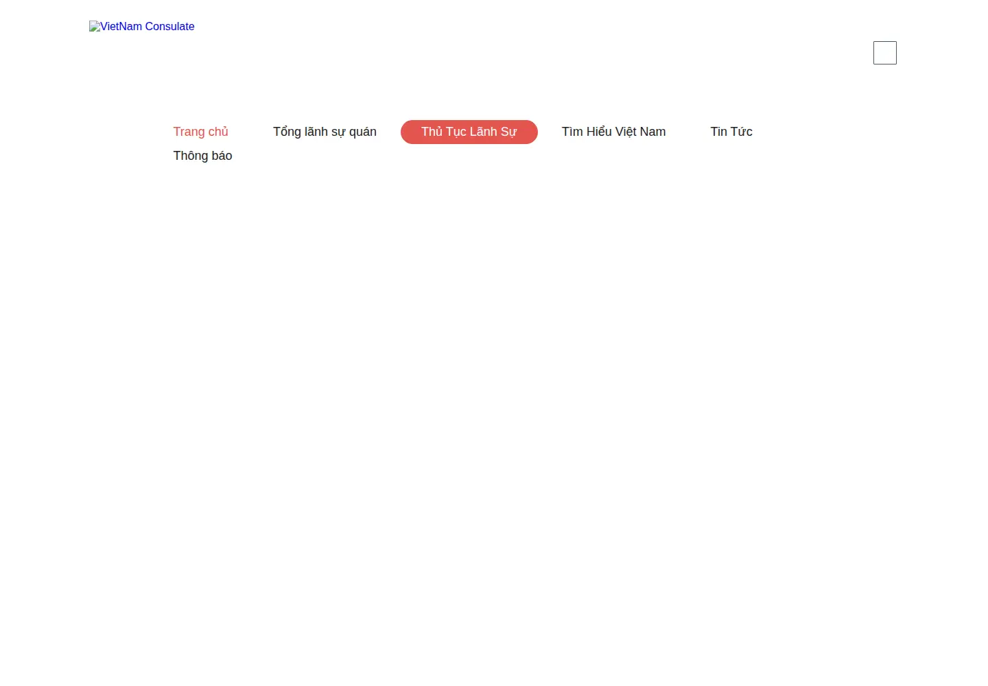 Captured homepage of vietnamconsulate-sf.org in the current scan