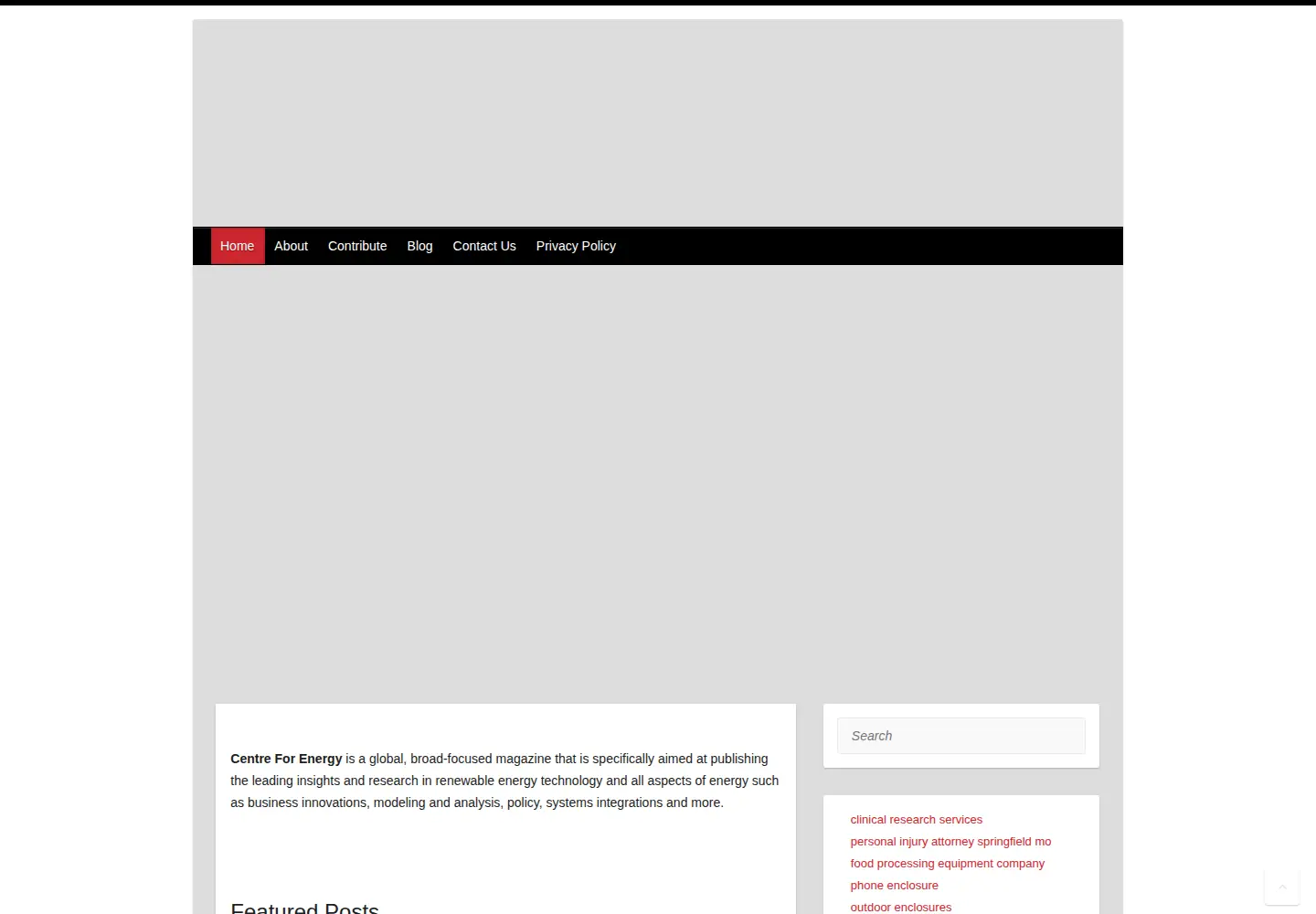 Screenshot of centreforenergy.com