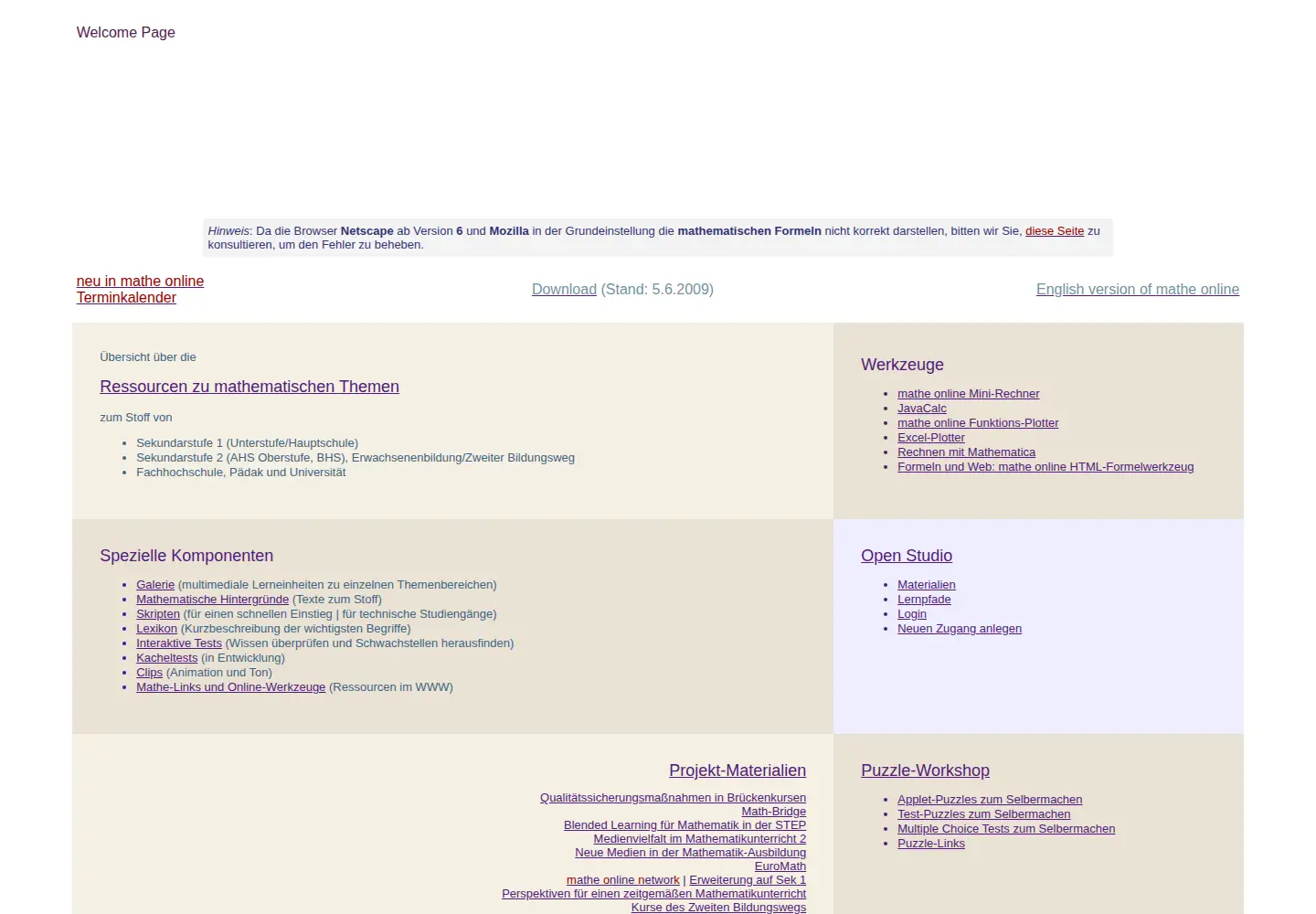 Screenshot of mathe-online.at