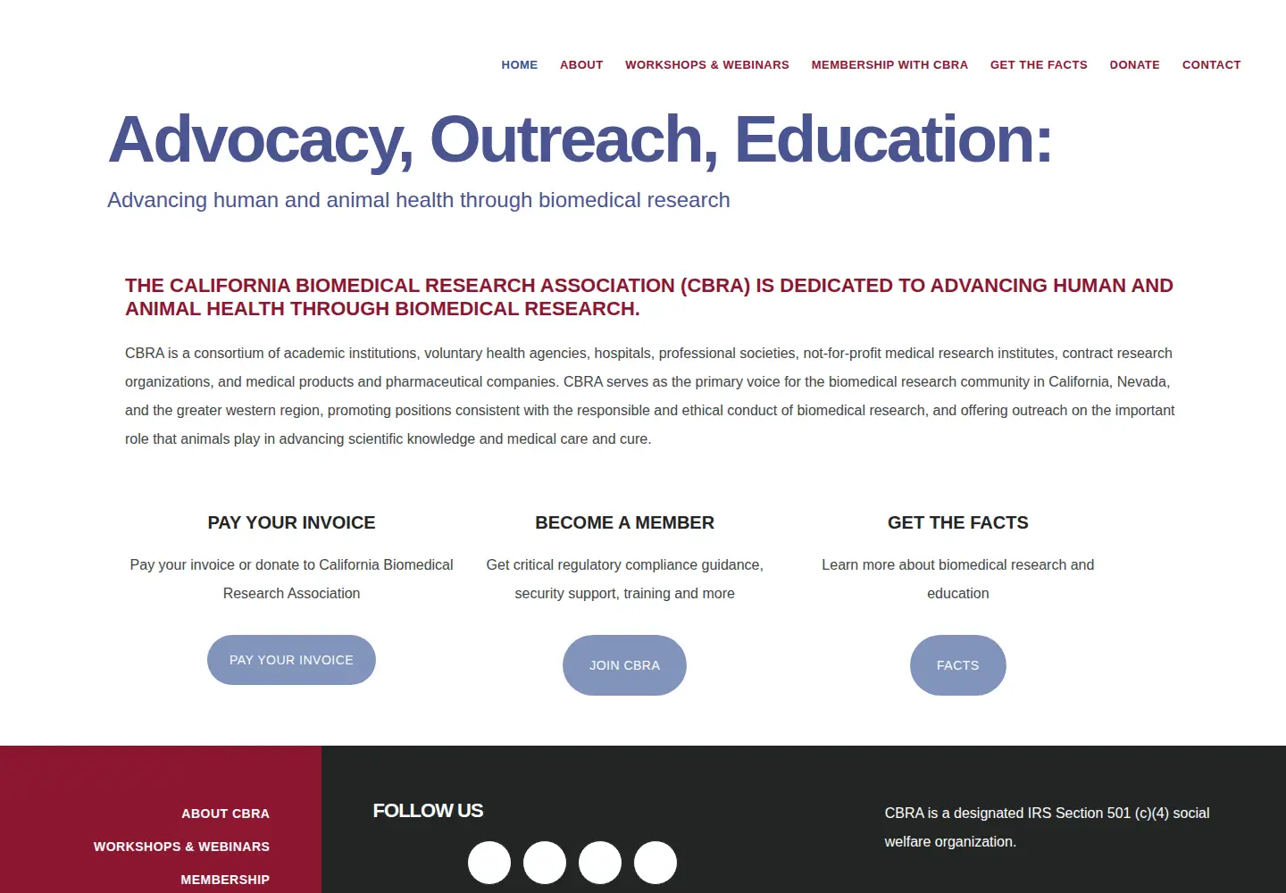 Screenshot of ca-biomed.org