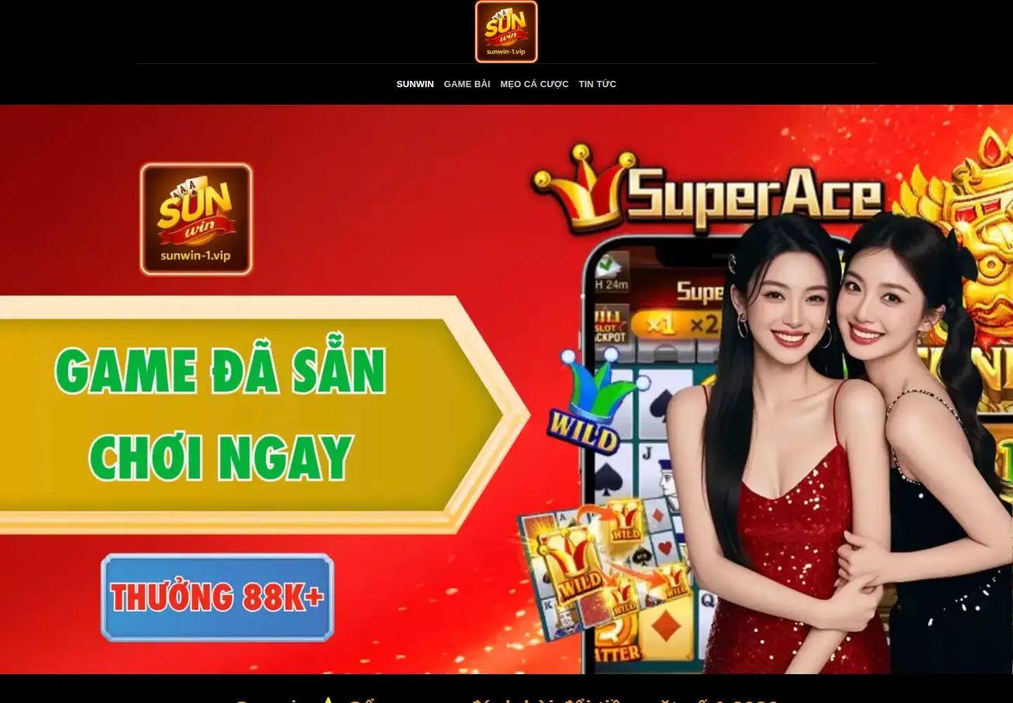 Captured homepage of sunwin-1.vip in the current scan