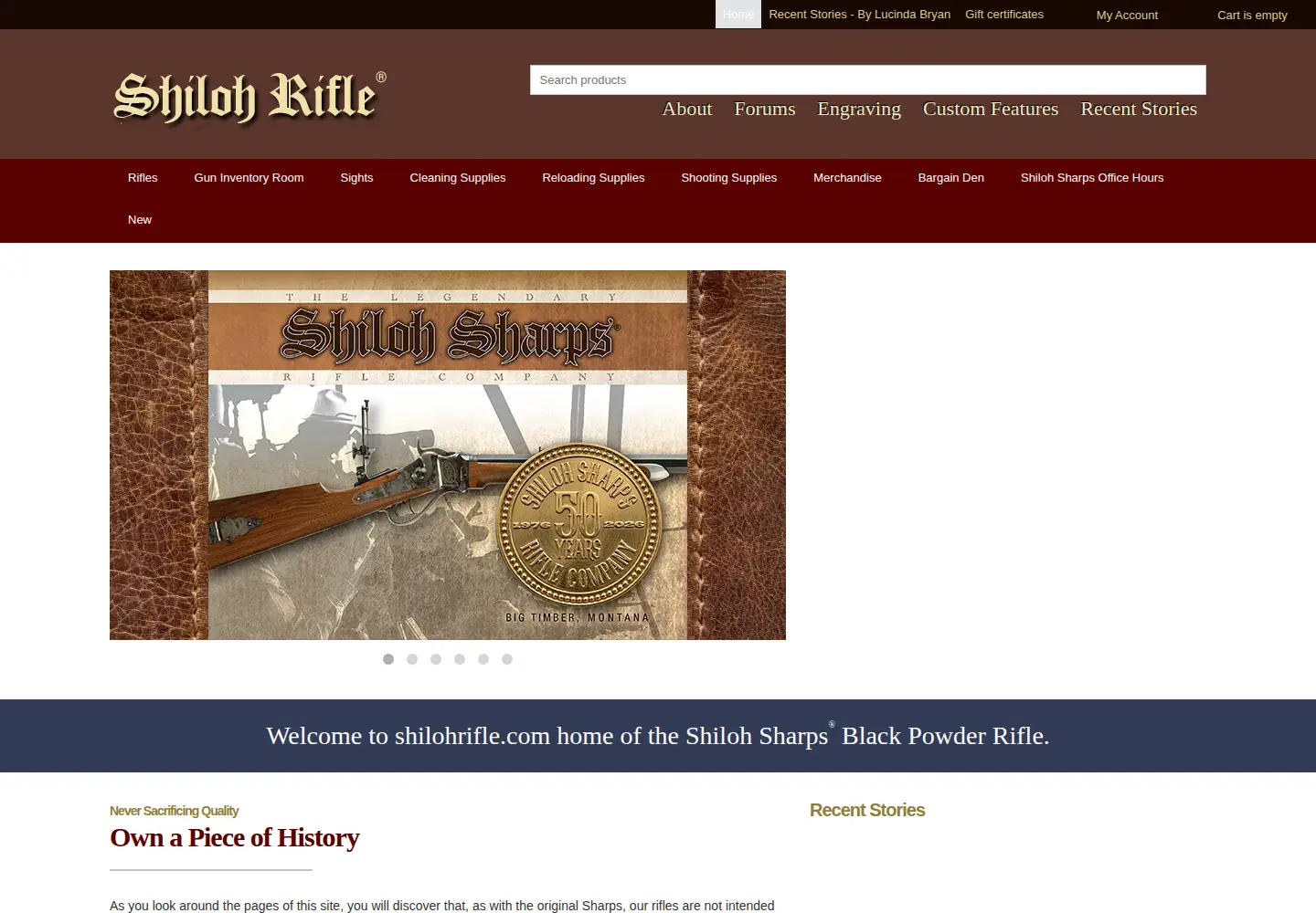 Screenshot of shilohrifle.com