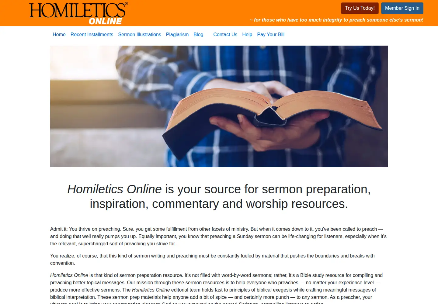 Screenshot of homileticsonline.com