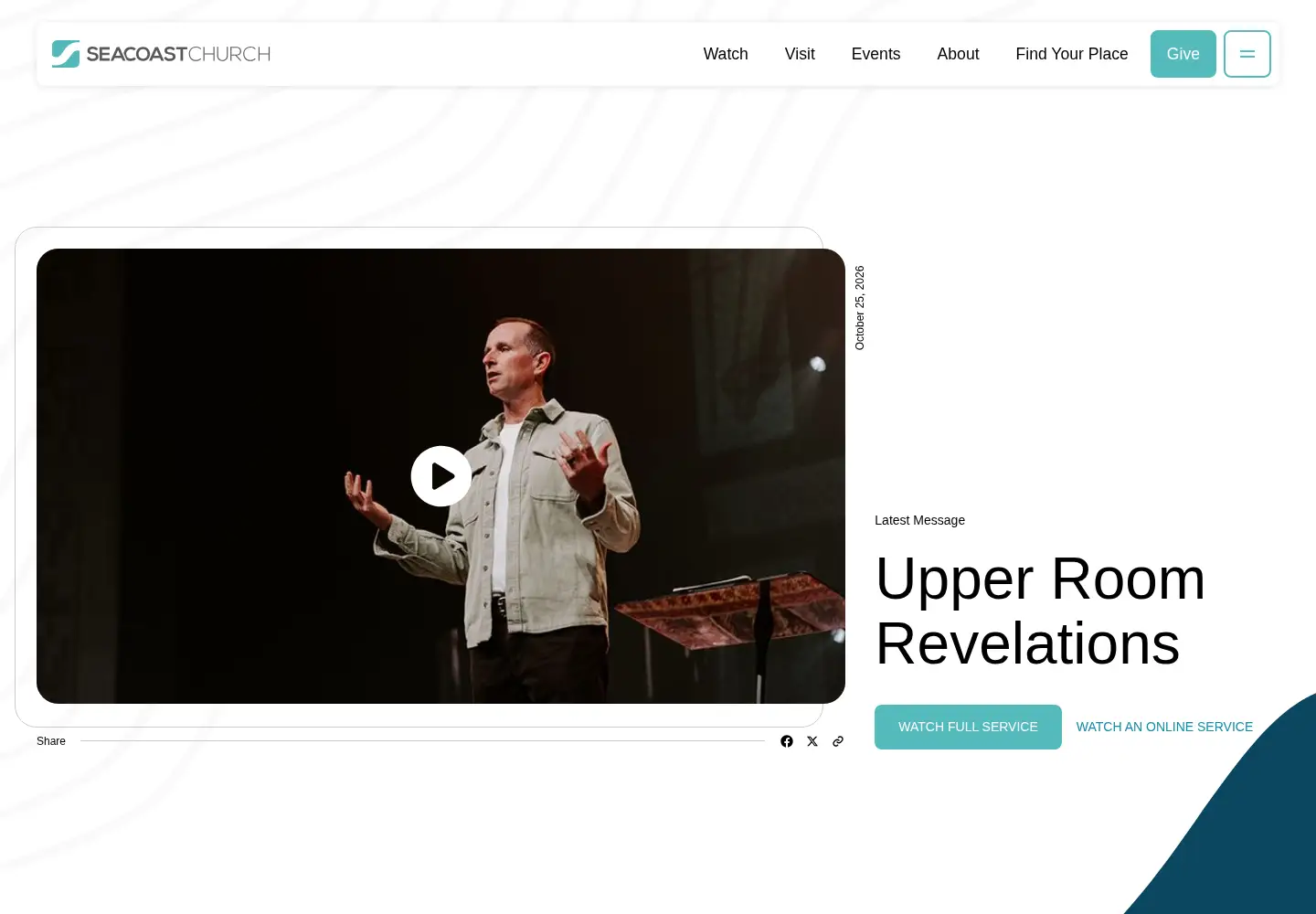 Captured homepage of seacoast.org in the current scan