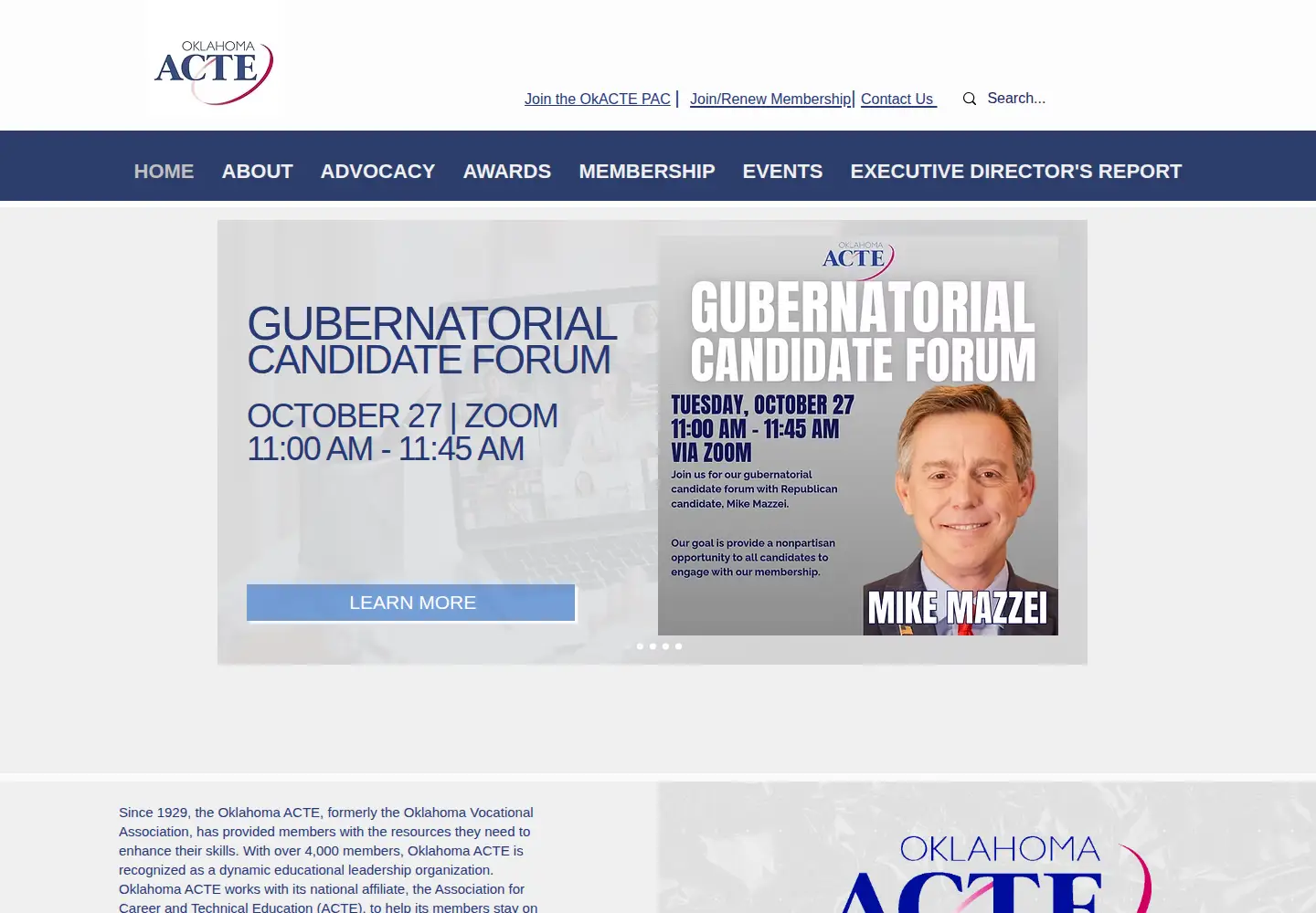 Screenshot of okacte.org