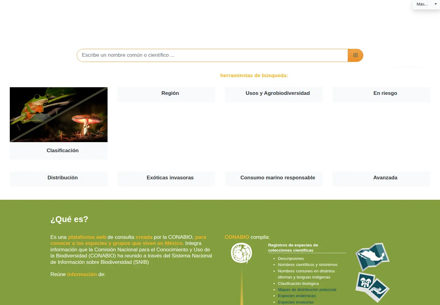 Captured homepage of enciclovida.mx in the current scan