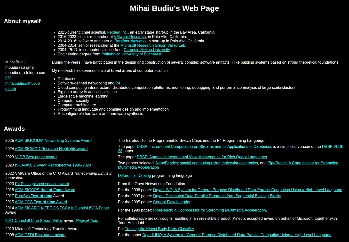 Screenshot of budiu.info