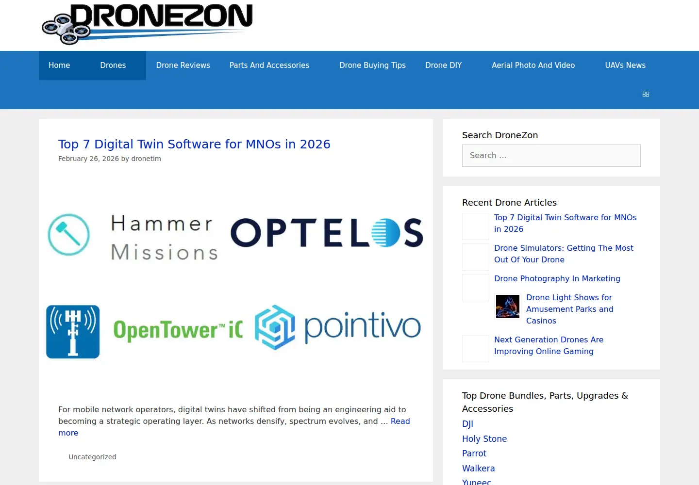 Screenshot of dronezon.com