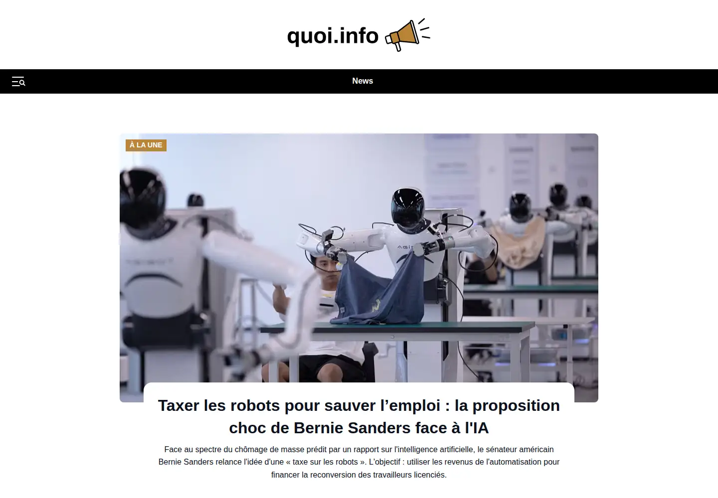 Screenshot of quoi.info