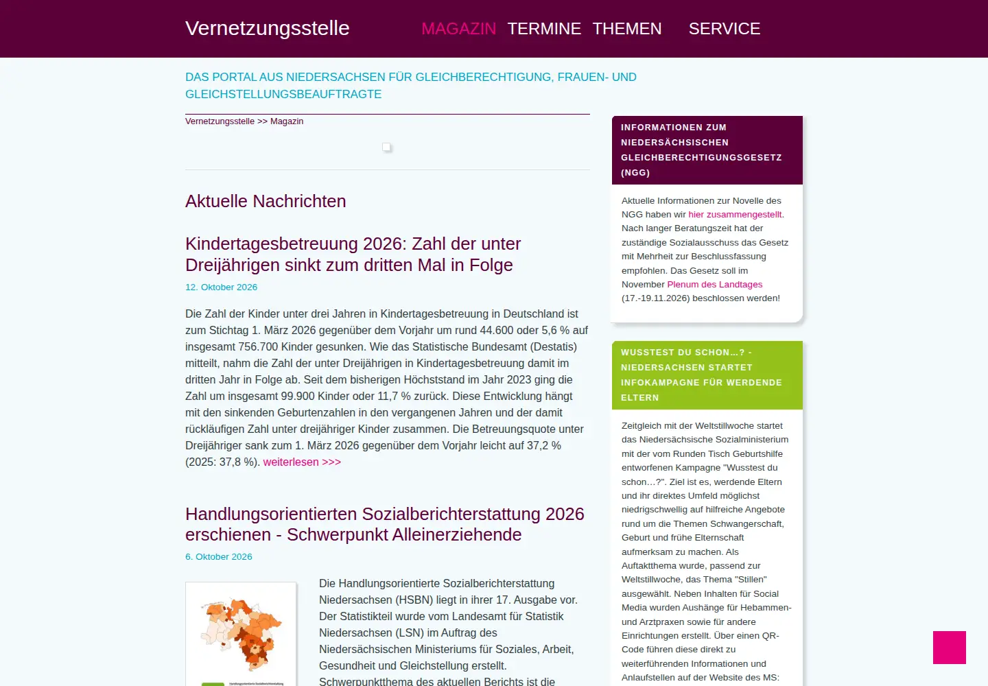 Screenshot of vernetzungsstelle.de