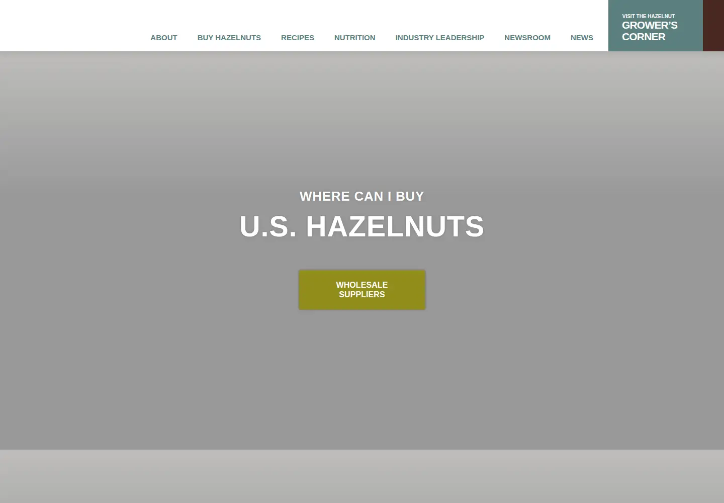 Captured homepage of oregonhazelnuts.org in the current scan